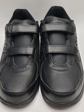New Balance WW577VK Women 9.5D Walking Shoe Black Leather Hook and Loop Strap